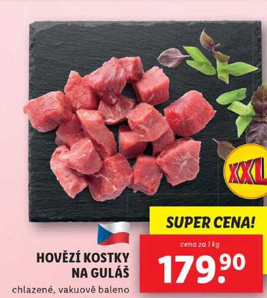 HOVĚZÍ KOSTKY NA GULÁŠ, cena za 1 kg 