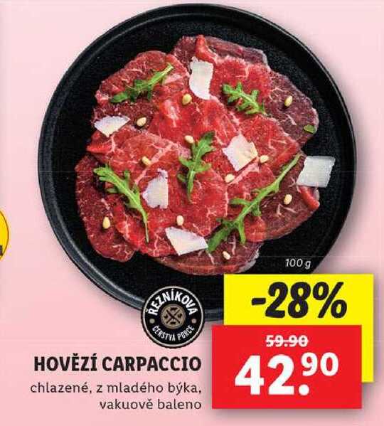 HOVĚZÍ CARPACCIO, 100 g