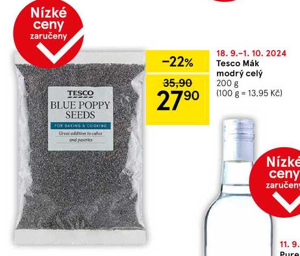 Tesco Mák modrý celý, 200 g 