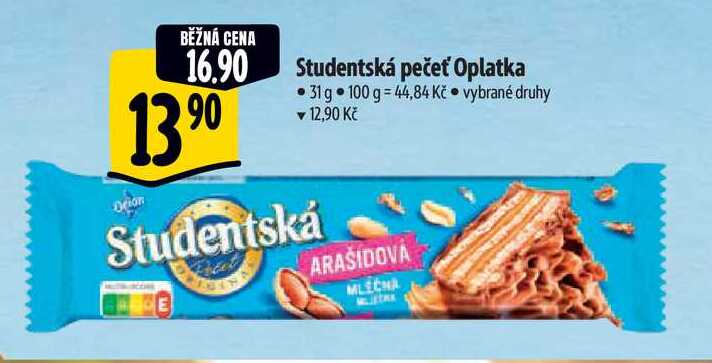 Studentská pečeť Oplatka, 31 g 