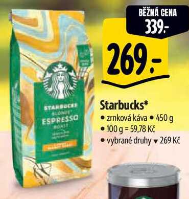 Starbucks zrnková káva, 450 g 