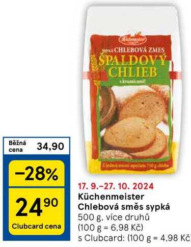 Küchenmeister Chlebová směs sypká, 500 g