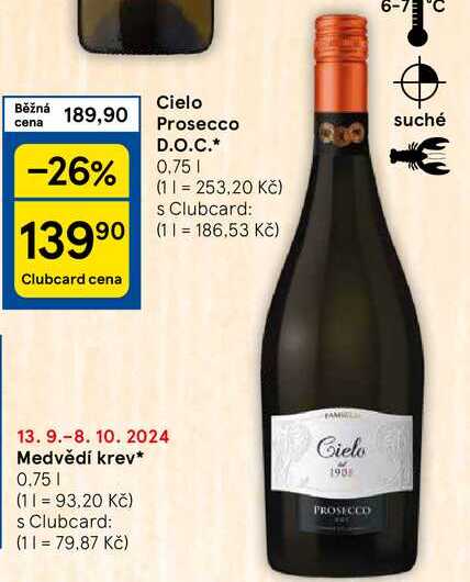 Cielo Prosecco D.O.C., 0.75 l