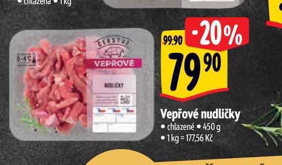   Vepřové nudličky  450 g 