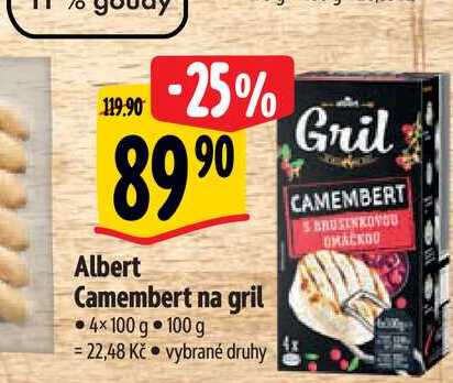  Albert Camembert na gril 4x100 g 