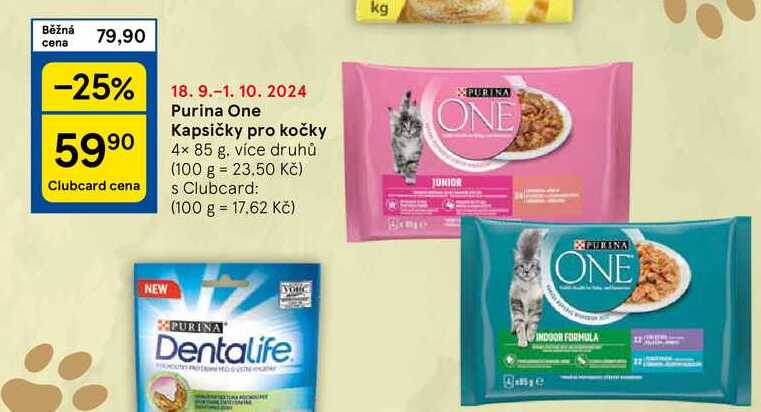 Purina One Kapsičky pro kočky, 4x 85 g