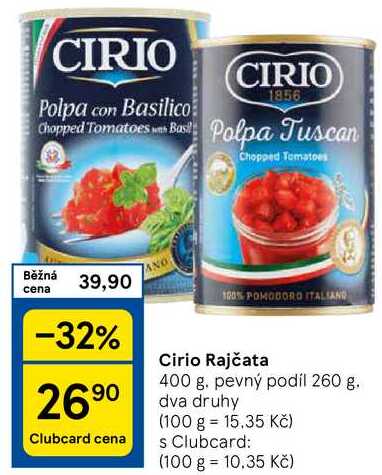 Cirio Rajčata, 400 g