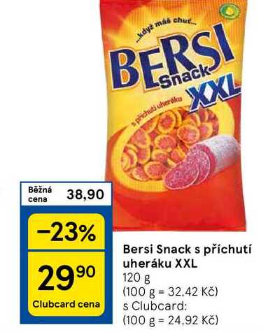 Bersi Snack s příchutí uheráku XXL, 120 g