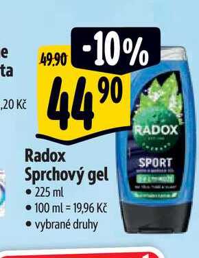   Radox Sprchový gel • 225 ml 