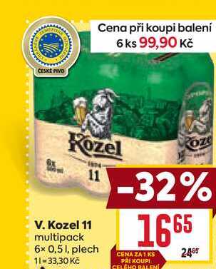 V. Kozel 11 multipack 6x 0,51, plech 