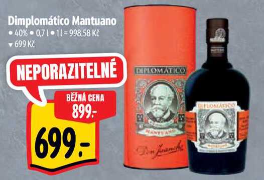 Dimplomático Mantuano, 0,7 l