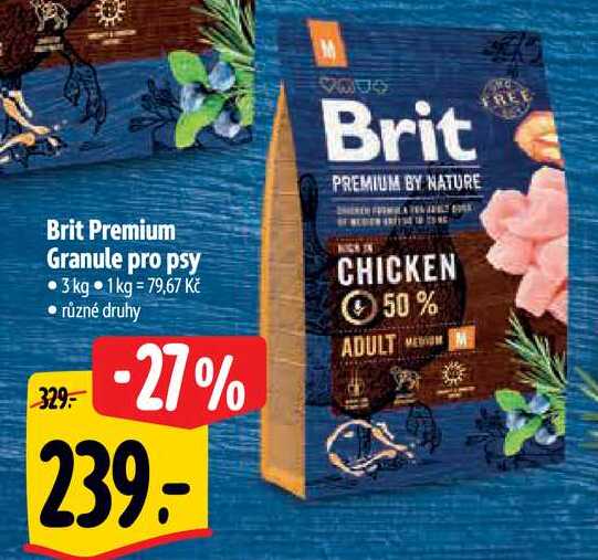 Brit Premium Granule pro psy, 3 kg