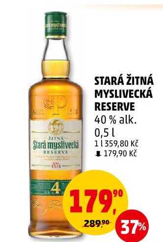 STARÁ ŽITNÁ MYSLIVECKÁ RESERVE 40% alk., 0,5 l