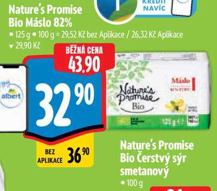 Nature's Promise Bio Máslo 82%, 125 g  