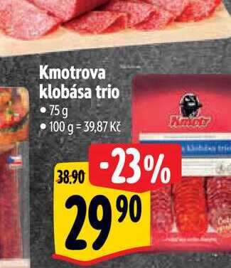 Kmotrova klobása trio  75 g  