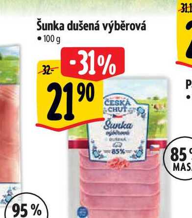 Šunka dušená výběrová • 100 g 