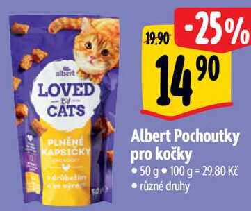 Albert Pochoutky pro kočky, 50 g 