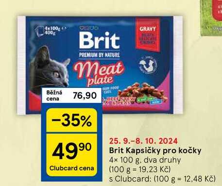 Brit Kapsičky pro kočky, 4x 100 g