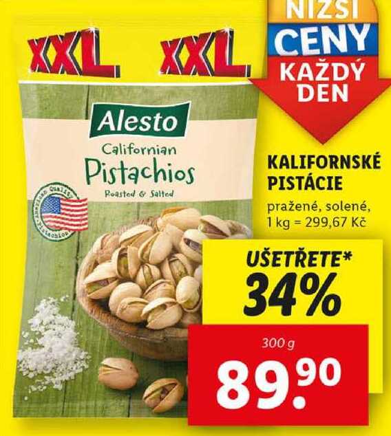 KALIFORNSKÉ PISTÁCIE, 300 g