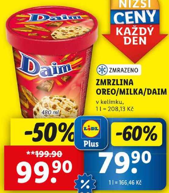 ZMRZLINA OREO/MILKA/DAIM, 480 ml