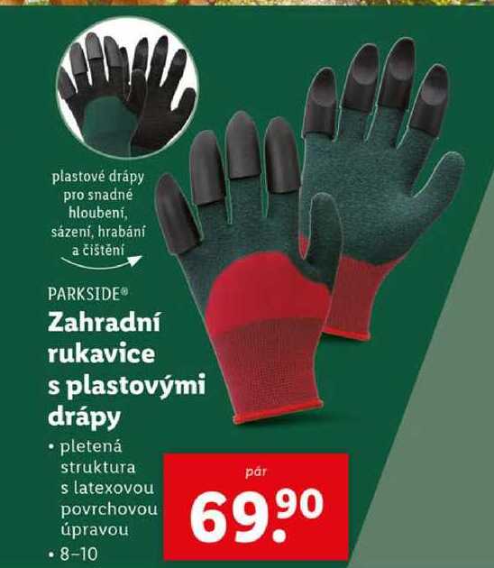 Zahradní rukavice s plastovými drápy