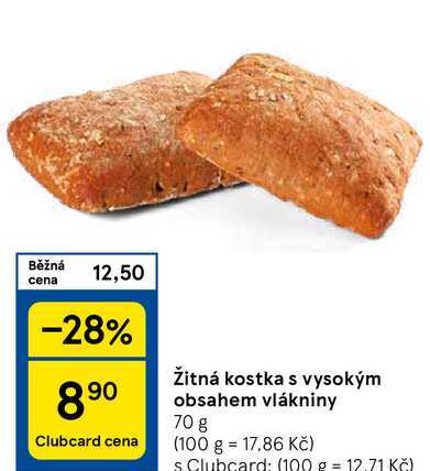 Žitná kostka s vysokým obsahem vlákniny, 70 g