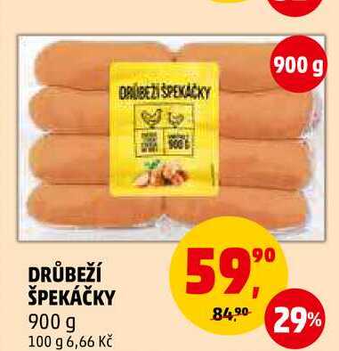 DRŮBEŽÍ ŠPEKÁČKY, 900 g 