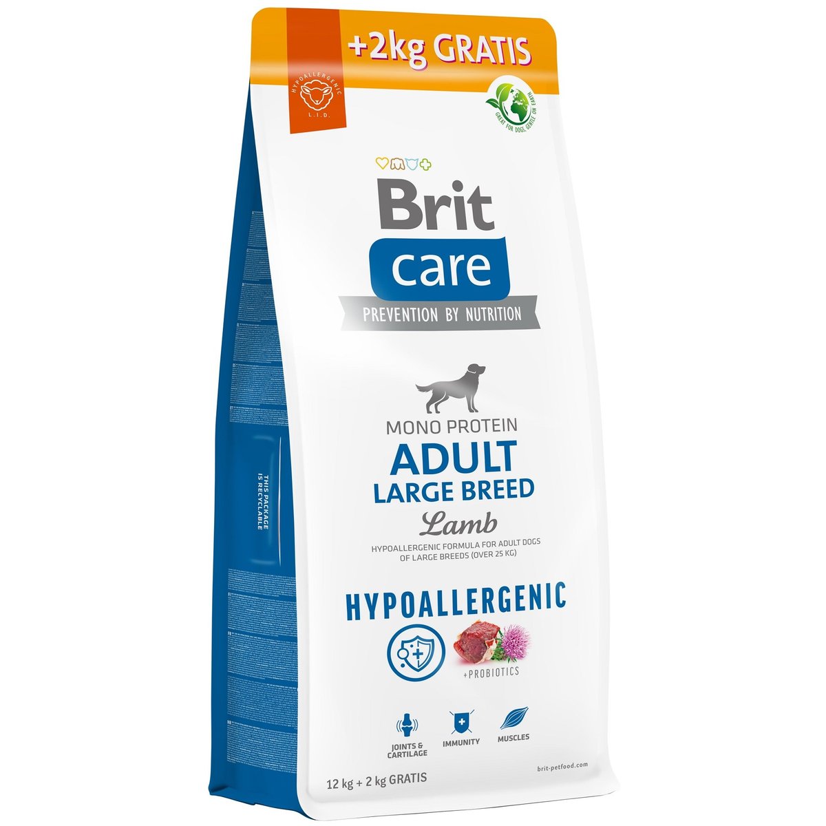 Brit Care Hypoallergenic Adult Large Breed Lamb pro psy 12+2 kg zdarma