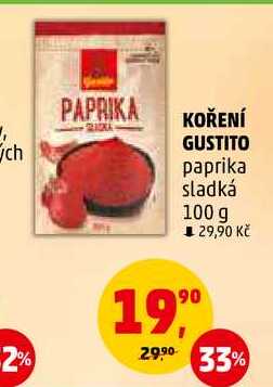 KOŘENÍ GUSTITO paprika sladká, 100 g 