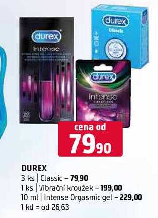 Durex vybrané druhy