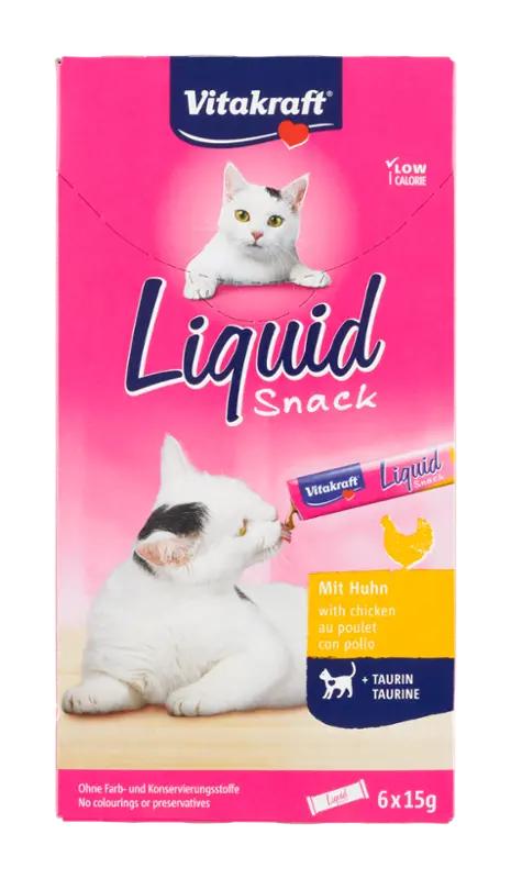 Vitakraft Pochoutka Liquid Snack kuře + taurin, 90 g