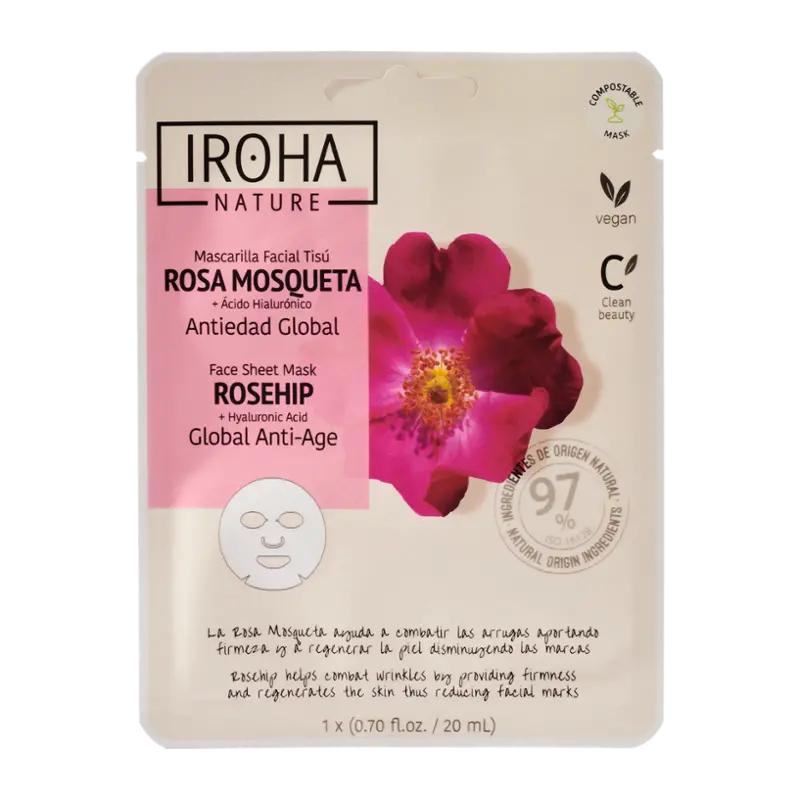 Iroha Anti-age pleťová maska Šípková růže, 20 ml