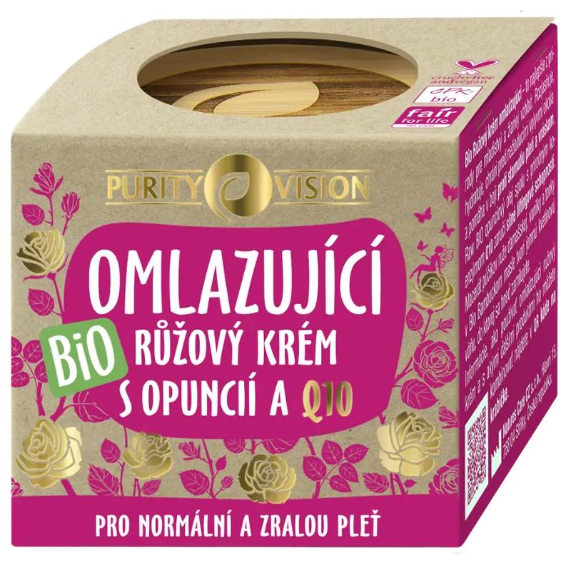 Purity Vision Bio Růžový omlazující krém s opuncií a Q10, 40 ml