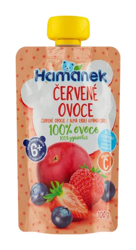 Hamánek Ovocná kapsička červené ovoce, 100 g