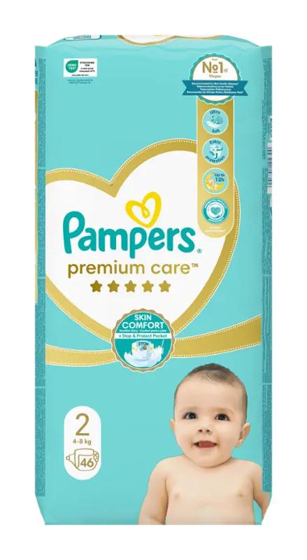 Pampers Plenky Premium Care 4 - 8 kg, vel. 2, 46 ks