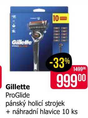 Gillette Fusion Proglide Holicí strojek s náhradními holicími hlavicemi 10ks