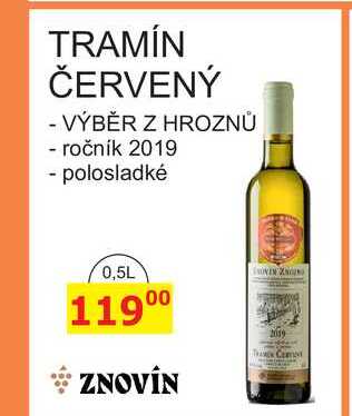 ZNOVÍN TRAMÍN ČERVENÝ 0,5L 