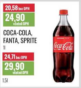 COCA-COLA, FANTA, SPRITE 1l, 1,5l