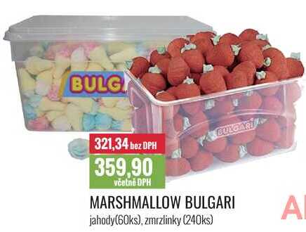 MARSHMALLOW BULGARI jahody (60ks), zmrzlinky (240ks) 