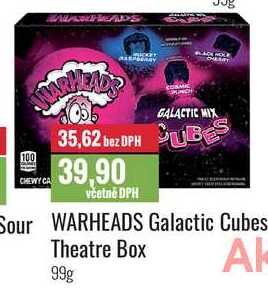 WARHEADS Galactic Cubes Theatre Box 99g 