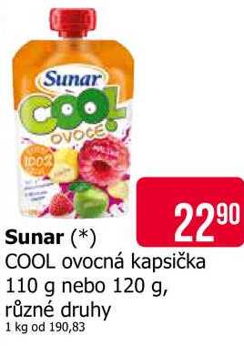 Sunar COOL ovocná kapsička 110 g