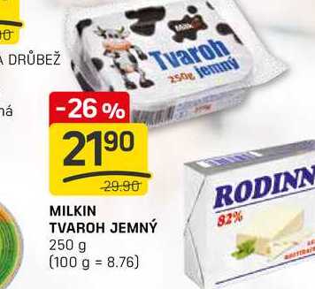 MILKIN TVAROH JEMNÝ 250 g 