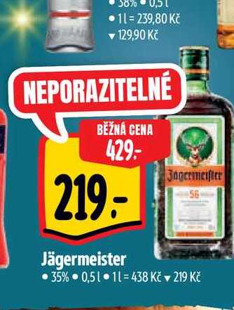  Jagermeister  35% 0,5 l