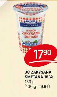 JČ ZAKYSANÁ SMETANA 18% 180 g 