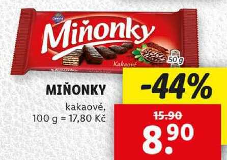 MIŇONKY kakaové, 50 g