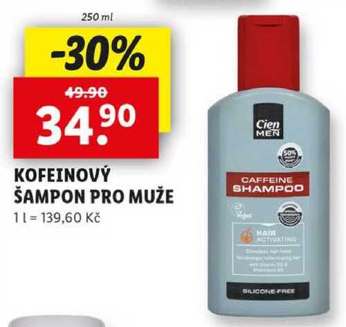 KOFEINOVÝ ŠAMPON PRO MUŽE, 250 ml