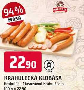 KRAHULECKÁ KLOBÁSA 100 g 