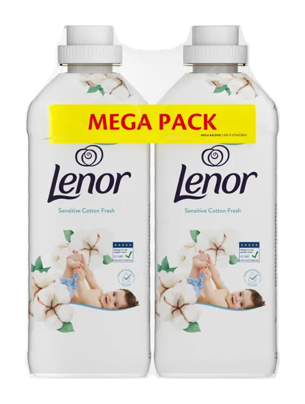 Lenor Aviváž Sensitive Cotton Fresh 1850 ml, 74 pd