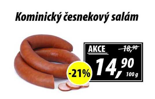 Kominický česnekový salám, 100 g