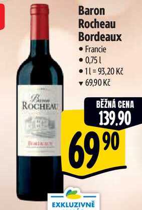 Baron Rocheau Bordeaux, 0,75 l